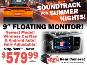 JBL KWZ900W 9” monitor with  Free JVC KVCM30 rear camera