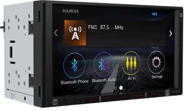 7″ AV Media Receiver with Apple CarPlay and Android Auto- DUAL- DCPA706 - Image 2