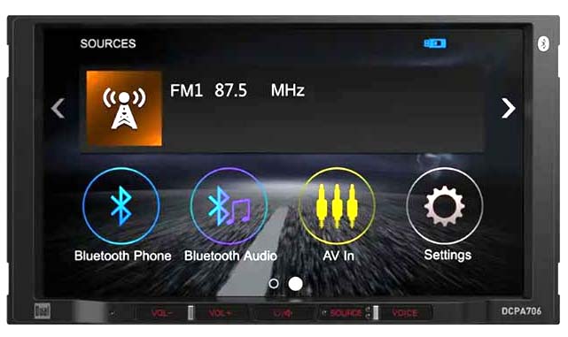 7″ AV Media Receiver with Apple CarPlay and Android Auto- DUAL- DCPA706