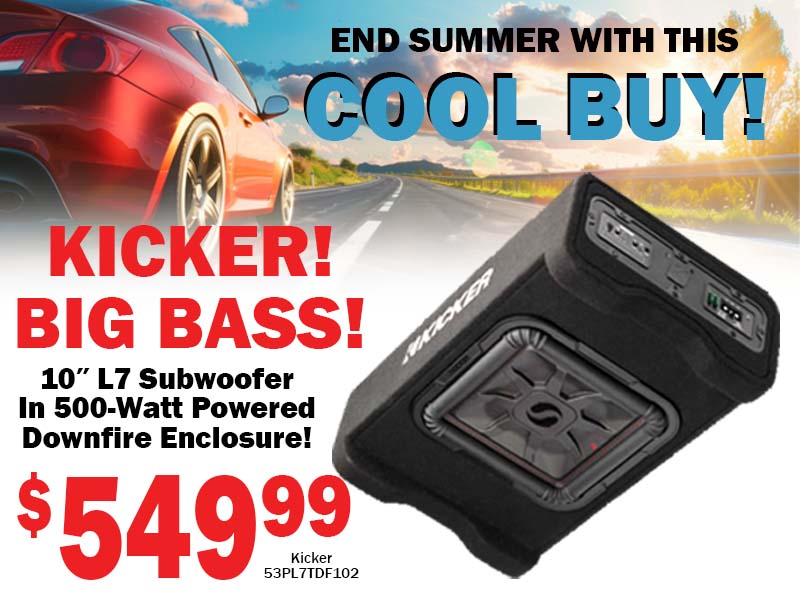Kicker 53PL7TDF10 Powered Down-Firing 10" Enclosure